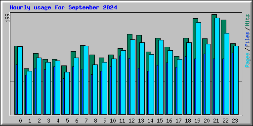 Hourly usage for September 2024