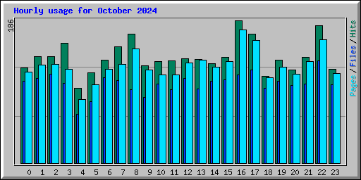 Hourly usage for October 2024