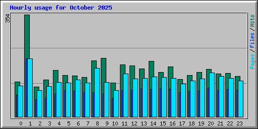 Hourly usage for October 2025